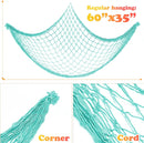 2 Pack Fish Net Decorations for Party, Natural Cotton Hawaiian Party Fishing Net Decorative, Nautical Themed Cotton Fishnet Under The Sea Pirate Ocean BeachHalloween Decor Blue | 2pack-blue — 2