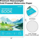 Hapikalor Watercolor Paper Pad, 9"x12" Water Color Paper, 140lb/300gsm Teal | 9" x 12" Pad — 2