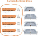 NANUYA Orthopedic Dog Bed for Large Dogs, 36 x 27 Inch, Light Grey