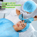 Xuhal 50 Set Disposable Isolation Gown and Bouffant Cap Set, Blue — 5