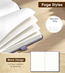 Journal Notebook, A5 Leather Hardcover Blank Sketchbook, 160 Pages, 180° Lay-Flat Binding, 100 GSM Thick Paper, for Sketching, Drawing, Art Journaling & Creative Writing (Purple) | Plain — 4