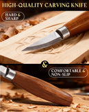 Wood Carving Kit Whittling Kit: Wood Carving Knife Tools with Leather Case | Brown(Lite Version) — 4