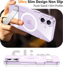 SPIDERCASE for iPhone 17 Case, Built-in Stand, Clear — 7
