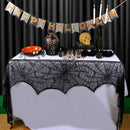 AerWo Halloween Decoration Black Lace Spiderweb Fireplace Mantle Scarf Cover Festive Party Supplies 45 X 243cm 18 x 96 inch — 5