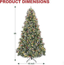 Hykolity 6 ft Prelit Christmas Tree with Pine Needle and Red Berries — 4