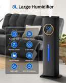 Humidifier Large Room Bedroom with Night Light, 2.1Gal(8L) Humidifiers for…