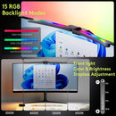 Quntis Curved Monitor Light Bar 15 RGB Backlight for 34"+ Screens, Computer Bar Lights Foldable Dual Light with… — 8