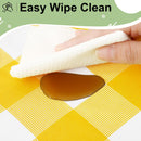 misaya 20 Packs Buffalo Disposable Table Cloth, 54 x 108 Inch Waterproof Plastic Tablecloth, Rectangle Yellow and White Checkered Table Covers for Picnic, Birthday, Party, Back to School | 54" x 108" - 20 Pack — 3
