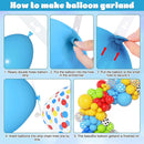 Amandir 153Pcs Blue Red Yellow Balloon Arch Garland Kit Different Sizes — 4