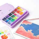 HIMI Twin Cup Jelly Gouache Paint Set with 3 Paint Brushes, 36 Colors 12g, Jelly Cup Design, Non Toxic Paint for Canvas and Paper, Art Supplies for Professionals (Purple Case) — 7