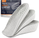 3 Pairs Height Increase Insoles for Men and Women - Comfort Height Booster Insoles with U-Shaped Heel Support - Breathable Steppers Insoles for Comfort and Confidence - 0.6IN & 1IN & 1.4IN - Gray — 1