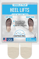 HAPAD Heel Lift 2 1/2" x 7/16" - Wool Felt Shoe Insert for Uneven Legs Pad - 1 Pack - 2 1/2" x 1/2" — 1