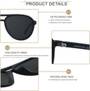 ANDWOOD Polarized Aviator Sunglasses for Women Men Tangle Free Pilot Shades | (3pack) Black + Mirror Blue + Mirror Pink — 4