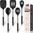 5Pcs Silicone Cooking Utensils Set, Heat Resistant Kitchen Tools Include Solid&Slotted Spatula, Cooking Spoon and… — 1