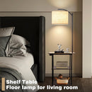 PESRAE Floor Lamp with Table, End Tables with Charging Station — 5