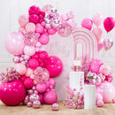 PartyWoo Hot Pink Balloon Arch Kit 142pcs Different Sizes 18 12 10 5 Inch | Pink-3301 — 1