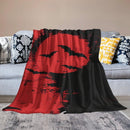 LIZALIG Retro Striped Halloween Fleece Throw Blanket, Purple Black Stripe Bat Star Speckled Decor Throw for Sofa Bed Holiday Party | Sj-yh879 | 30"×50" — 6