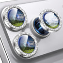 iPhone 17 Pro/17 Pro Max Camera Lens Protector Bling Diamond, Silver — 1