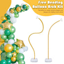 AerWo Balloon Arch Kit 9.35FT & 6FT, Free Bending Half Balloon Arch Stand with Base, Floor Gold Balloon Arch Frame Backdrop for Wedding Birthday Party Baby Shower Yard Lawn Home Christmas Decorations — 5