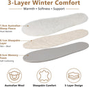 riemot Men’s Australian Sheepskin Winter Insoles 25mm Thick EU46/US13 - Beige — 3