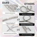 Rhinestone Shoe Laces,Rhinestone Laces for Sneakers,Crystal Shoe Lace for Sneakers,Crystal Shoes Lace for Sweatpant | Transparent Crystal | Quantity: 2 Pcs — 3