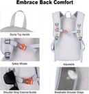 Nerlion 35L Hiking Backpack Travel Backpack for Men Women Camping Waterproof Outdoor Hiking Daypack Lightweight Backpack Silver Orange — 3