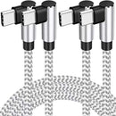 USB C Cable 10ft 2Pack, 60W Fast Charging 90 Degree Nylon Braided Cord 1