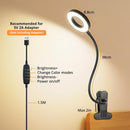 Woputne Desk Lamp Clip on Light for Bed Book Reading (Black) — 5