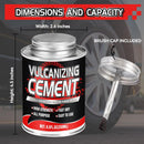 Chemical Vulcanizing Cement – Fast Dry Rubber Cement, All Purpose Tire Repair Glue, Tire Patch Kit with Brush – 8.5… — 5