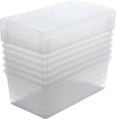 Simplify Storage Bins with Lids | Dimensions: 13.23"x 7.5"x 4.5" |6 Pack| Stackable | Nestable Bins | Great for Clothing | Books | Household Items | Shoes | Home Organization | Clear. — 1