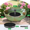 Solar Powered Ceramic Bird Bath for Outdoors, 10.1" Hummingbird Solar Fountain…