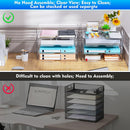 Paper Organizer Letter Tray, 4-Pack Acrylic File Organizer, Clear — 3