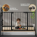Cumbor 29.7-51.5 in Extra Wide Baby Gate for Stairs, Dog Gate Indoor Black