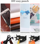 Leather Hole Punch,Belt Hole Puncher for Leather, Revolving Punch Plier Kit for Watches, Handbags, Punch Tool for Belts Diameter : 4.5/4 /3.5/3/2.5/2mm. | 17oz — 4