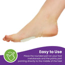 Felt Metatarsal Pads for Women, Men, Skived (1/4" Thick) - USA Made 6 Pairs 6