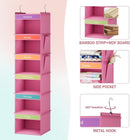 YOUDENOVA Weekly Clothes Organizer for Kids, Hanging Closet Organizer, Pink — 5
