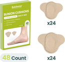 Bukihome Bunion Pads to Wear with Shoes - 48 Pcs Moleskin for Feet - Water-Resistant - Bunion Pain Relief Cushions for All-Day Comfort & Protection (Multi-Size) | Multi-Size (Pack of 48) | Beige — 7