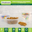 Freshware Food Storage Containers [50 Set] 8 oz Plastic Deli Containers with…