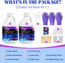 Bsrezn 2 Gallon Epoxy Resin Kit with Pumps Crystal Clear, Self-Leveling — 7