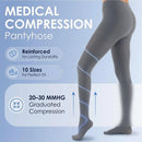 ABSOLUTE SUPPORT Compression Pantyhose 20-30mmHg, Opaque, Grey, 2X-Large | Gray — 3