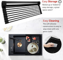 MERRYBOX Roll Up Dish Drying Rack Silicone Wrapped Over The Sink Dish Drying Rack Multipurpose Foldable Sink Drying… — 3