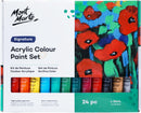 Mont Marte Acrylic Colour Paint Set Signature 24pc x 1.21 US fl.oz (36ml), Acrylic Paint Kit Ideal for Canvas, Wood, Air Dried Clay, Cardboard and More, Great Beginner Acrylic Paint Set, Includes 24 Colors | 24 Count (Each 1.22 Fl Oz) — 7