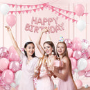 12inch Light Pink and White Balloons with Pearl Baby Pink Confetti Balloons — 5