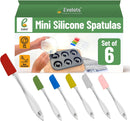 Evelots 6-Piece Mini Spatula Set, Small Silicone Spatulas for Baking — 1