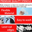 4 Inch Letter Stencils and Numbers, 36 Pcs Alphabet Art Craft Stencil, Reusable Plastic Templates for Wood, Wall, Fabric, Rock, Signage (4 Inch) — 5