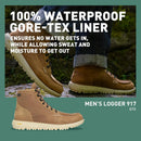 Danner Mens Logger 917 Waterproof Moc Toe Work Boots - Bone Brown — 3