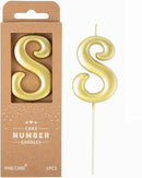 PHD CAKE 2.76 Inch Elegant Gold 8 Number Birthday Candles, Gold Number Candles, Cake Number Candles, Party Celebration — 1
