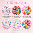 INSCRAFT 1200PCS Bracelet Making Kit, 24 Colors Pony Rainbow Kandi Beads, Friendship Bracelet Kit with Elastic… — 4