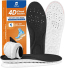 Insoles for Men and Women, 4D Cloud Shoe Inserts, Memory Foam - Black — 1