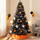 6ft Black Christmas Tree, Pre-Lit with 300 Purple LED Lights — 4